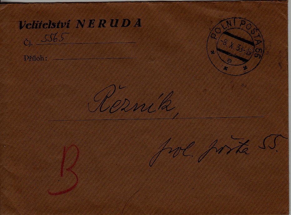 Czechoslovakia Feldpost cover 8.10.38