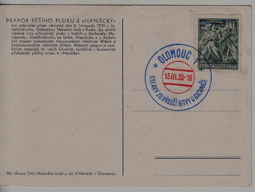 Czechoslovakia used card 13.3.38 Olomouc