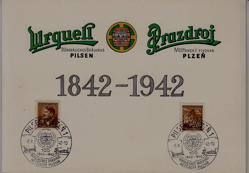 Bohemia souvenir folder Bier 5.10.42 Pilsen