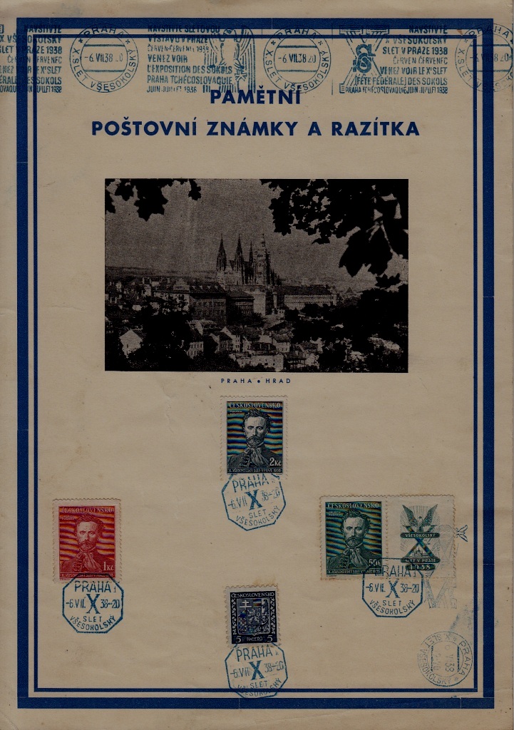 Czechoslovakia used sheet Scouts 6.7.38 creases