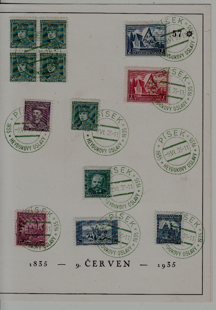 Czechoslovakia souvenir folder 9.6.35 Pisek