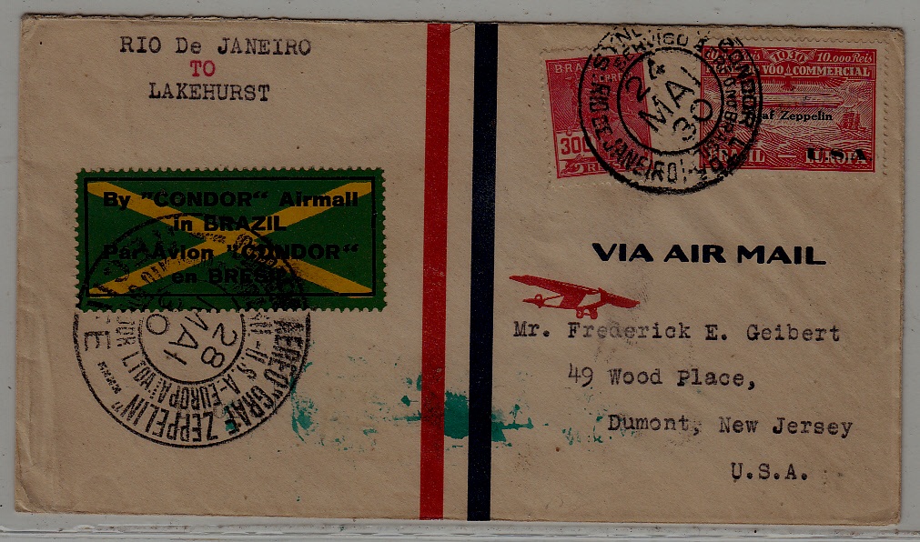 Brazil/USA Zeppelin cover 24.5.30