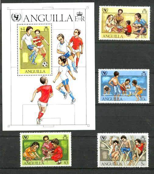 Anguilla 448-52 MNH VF Children year/Football