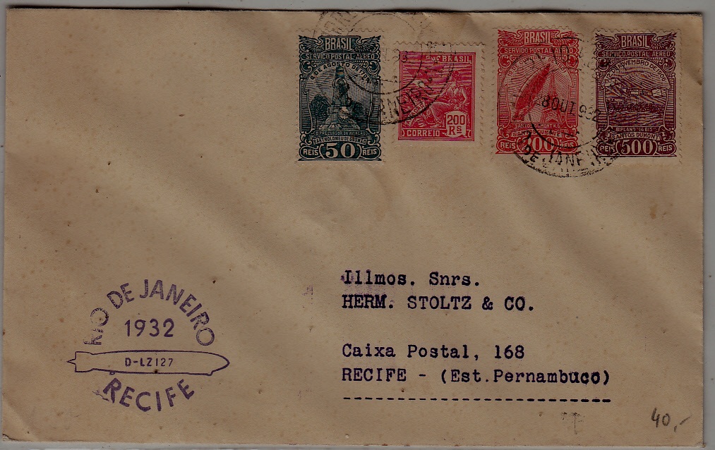 Brazil Zeppelin cover 28.10.32