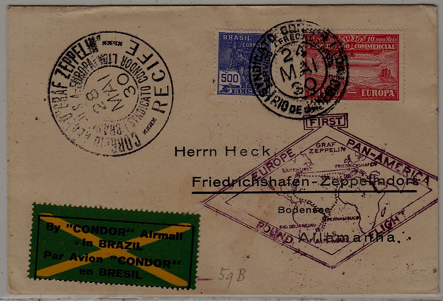 Brazil/Germany Zeppelin cover 24.5.30