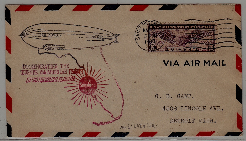 USA Zeppelin cover 31.5.30 St.Petersburg