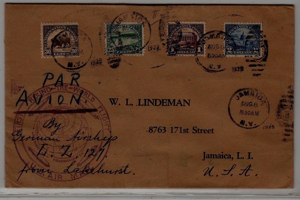 USA Zeppelin cover 6.8.29