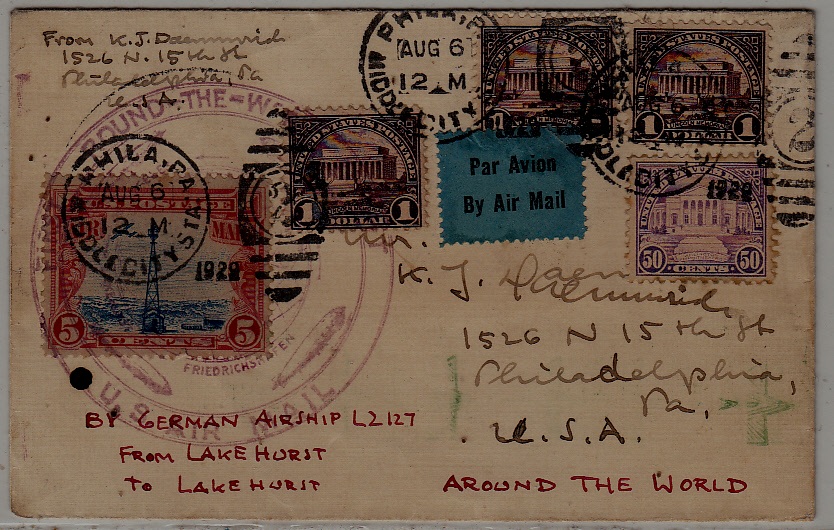 USA Zeppelin cover 6.8.29