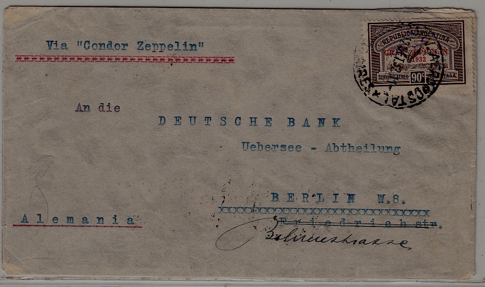 Argentina/Germany Zeppelin cover 12.9.32