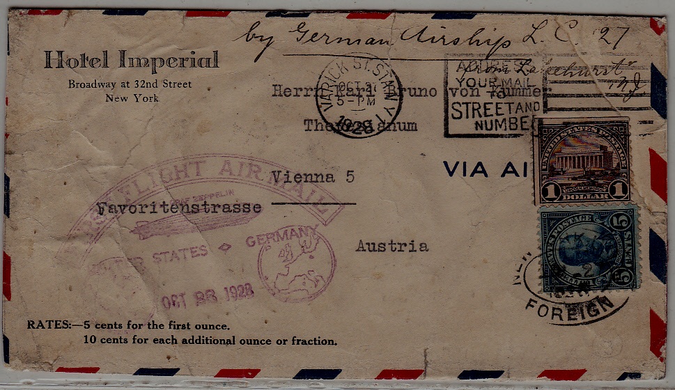 USA/Germany Zeppelin cover 27.10.28 Varick faults