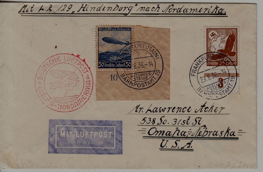 Germany Zeppelin cover 29.6.33