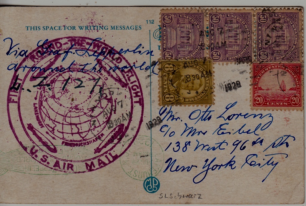 USA Zeppelin card 7.8.29