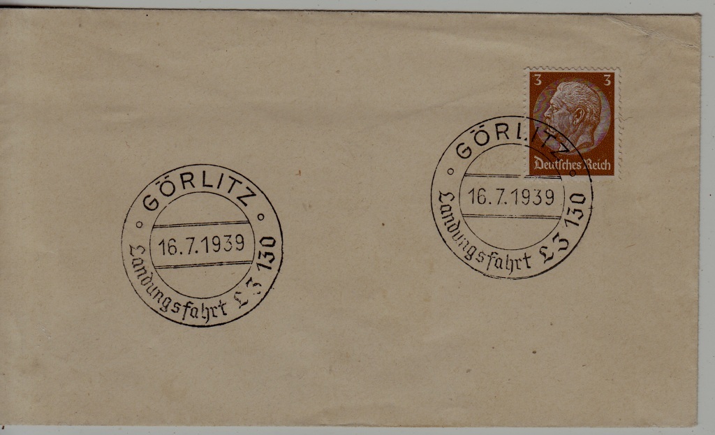 Germany Zeppelin cover 16.7.39 Gorlitz