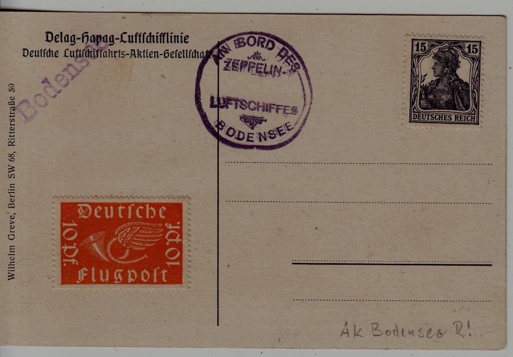 Germany Zeppelin card Bodensee