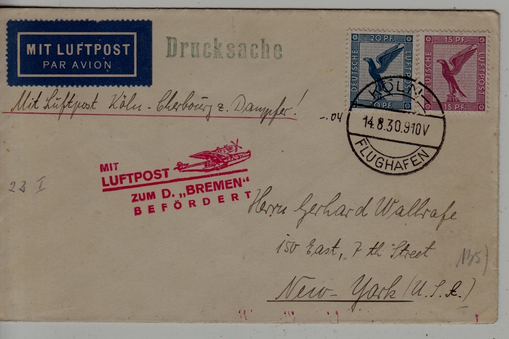 Germany Catapult cover 14.8.30 Koln
