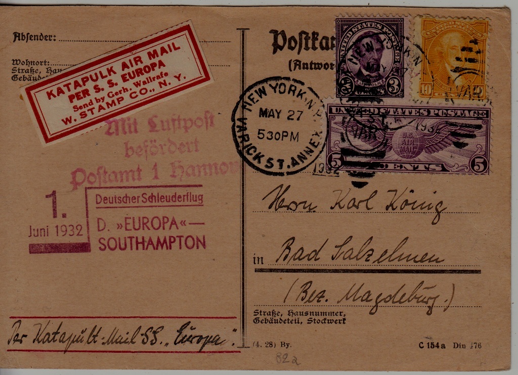 USA Catapult card 1.6.32 Europa-Southampton
