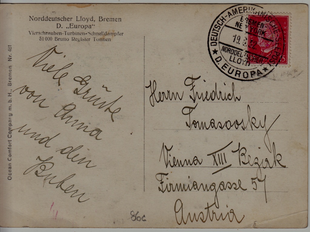Germany Catapult card 19.6.32 crease
