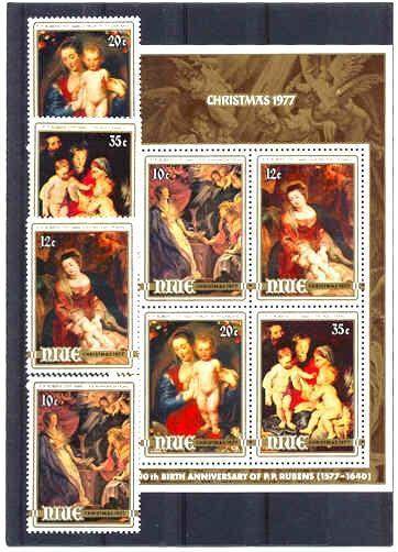 Niue 199-202a/ MNH VF Painting(Rubens)