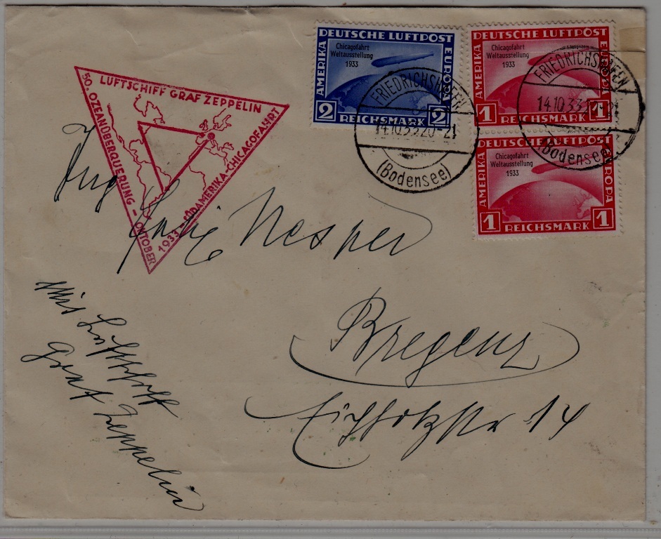 Germany Zeppelin cover 14.10.33