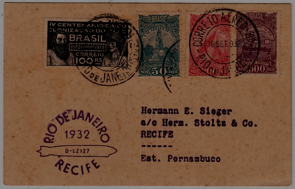 Brazil Zeppelin card 16.9.32