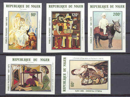 Niger Mi.752-56 MNH VF imperf.Painting(Picasso)