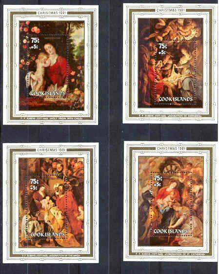 Cook Isl. B88-91/MNH VF Painting(Rubens)/Christmas