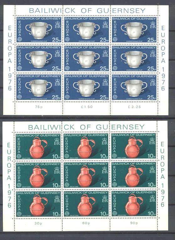 Guernsey 135-36 MNH m/s Europa CEPT-76