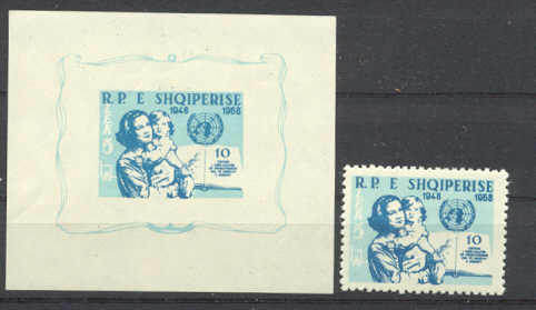 Albania Mi.590,bl.6 MNH Children/Human rights