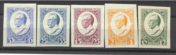 Latvia Mi.144-48B MH Z.Meierovics