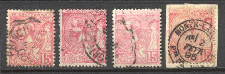 Monaco Mi.15 used/ 4x