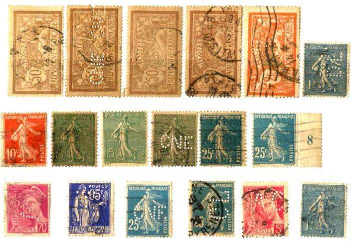 France 18 used values/ perfins