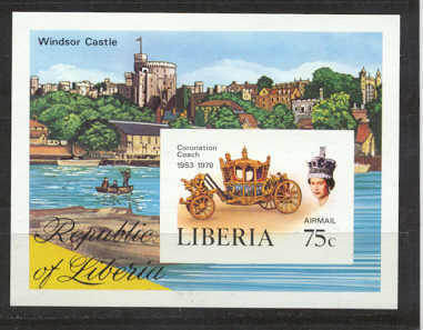 Liberia Mi.bl.91B/MNH imperf.s/s Elizabeth II