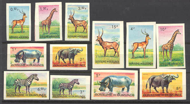 Burundi Mi.87-98B/MNH Animals