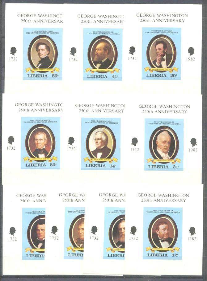 Liberia Mi.1219-28/ 10 MNH s/s USA presidents